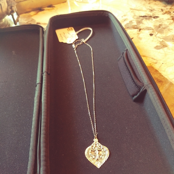 Sterling Silver Adjustable Necklace with Charm - Picture 2 of 4